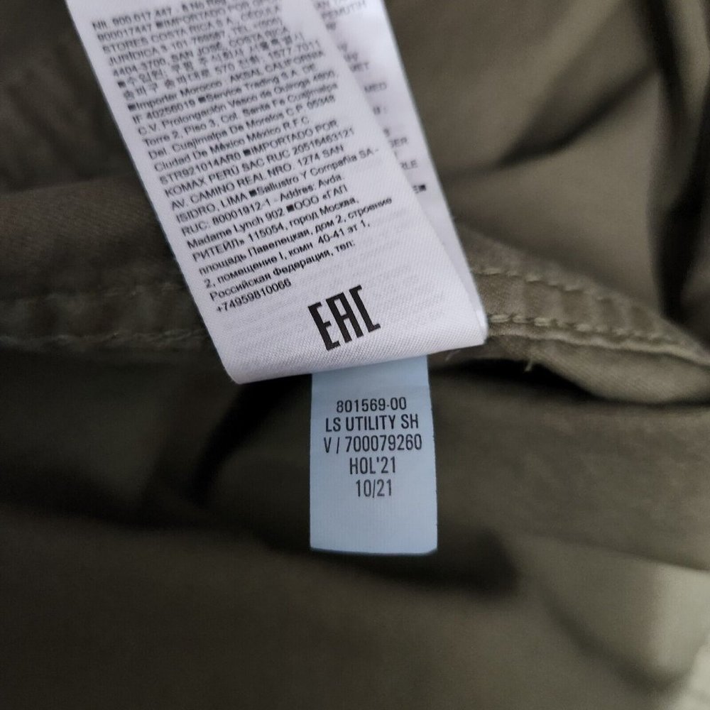 Banana Republic Womens Utility Chore Shacket Jacket Size XS Green Oversized - Picture 10 of 10